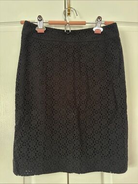 Banana Republic Black Lace Pencil Skirt - Women's Classic